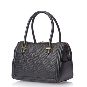 SNOB ESSENTIALS Quilted Satchel - Dual Top Handle